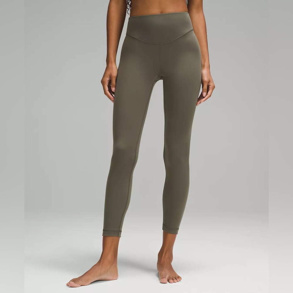 Lululemon Wunder Train 23” Army Green Sz 6